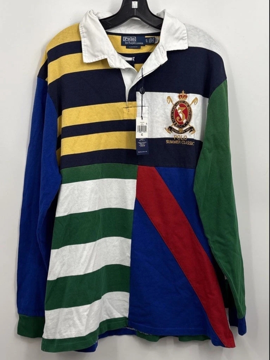 Ralph Lauren Other - Ralph Lauren Multicolor Striped Rugby Shirt — Navy, Green, Yellow, Red, White